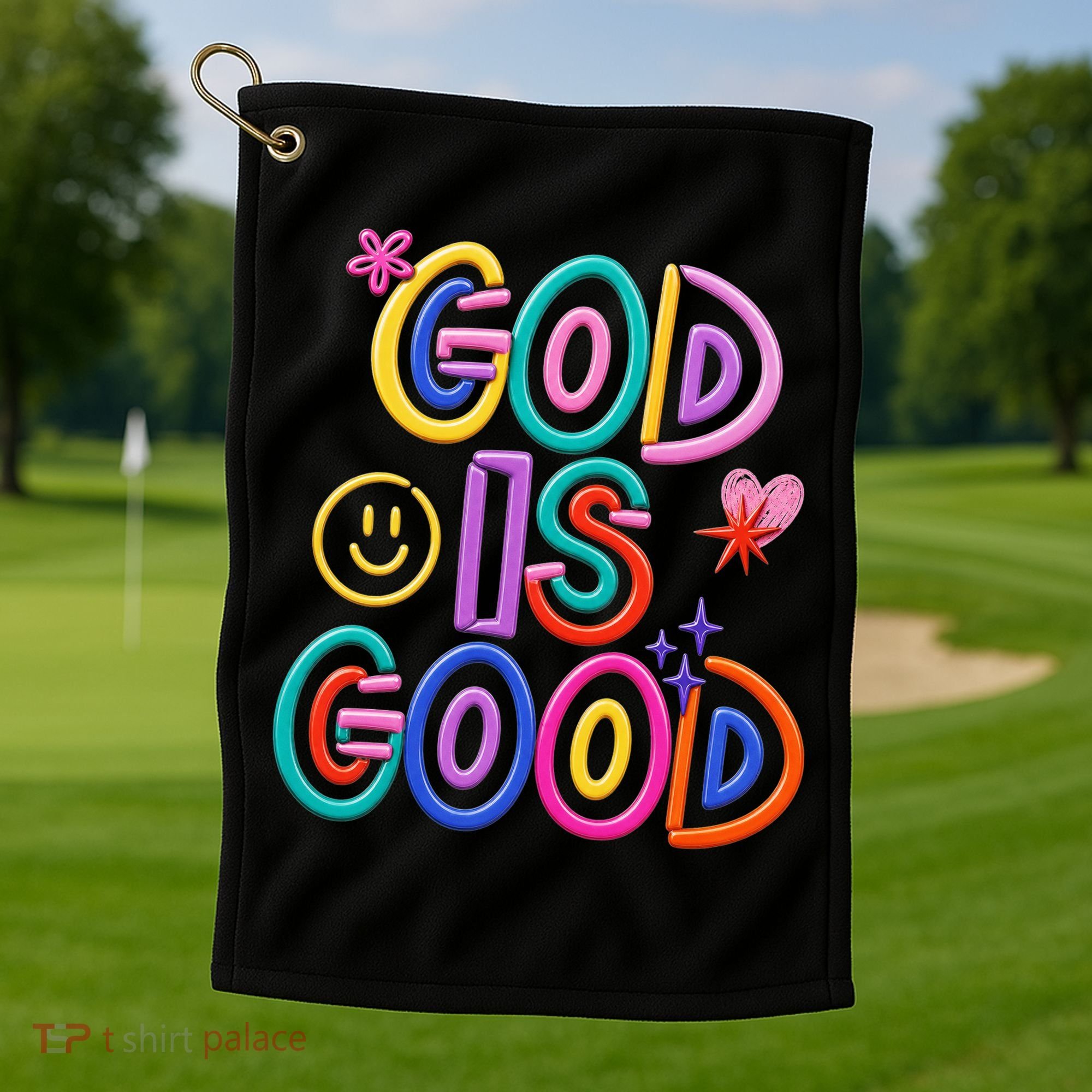 God Is Good Christian Religious Golf Towel