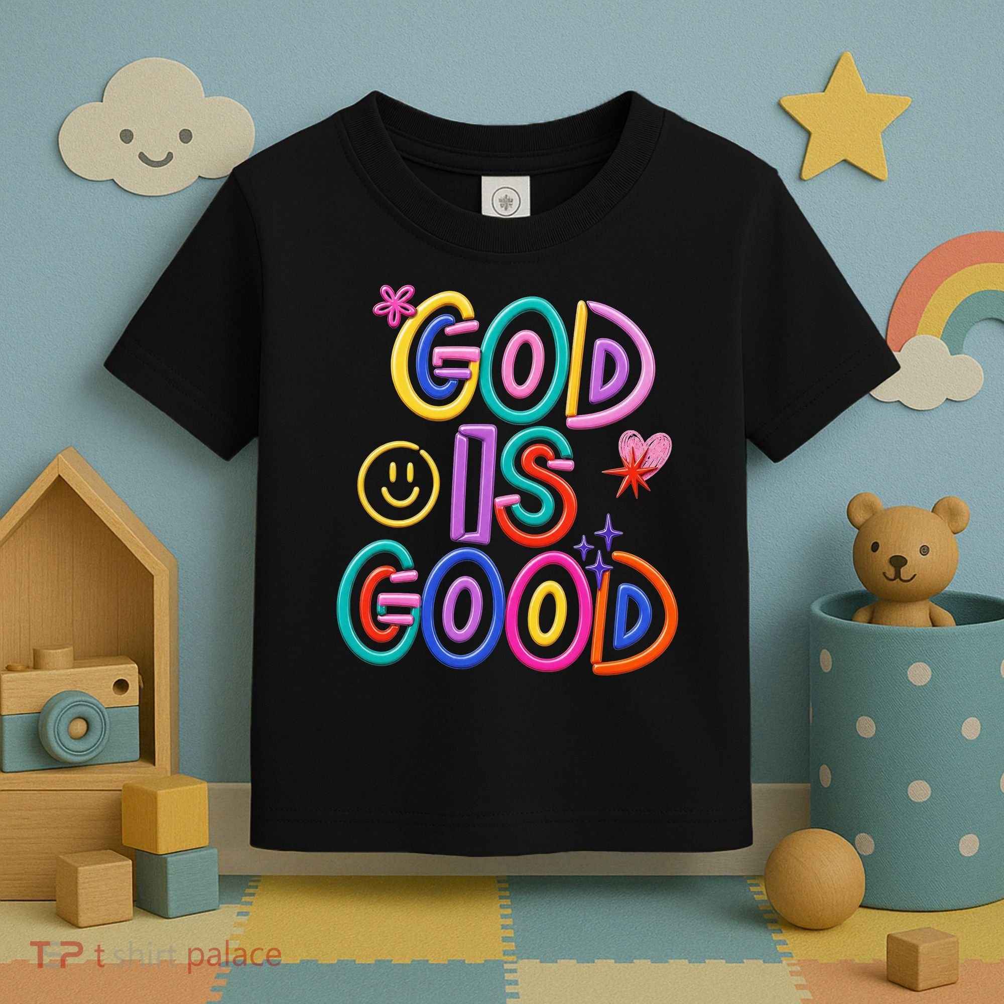 God Is Good Christian Religious Toddler T-Shirt