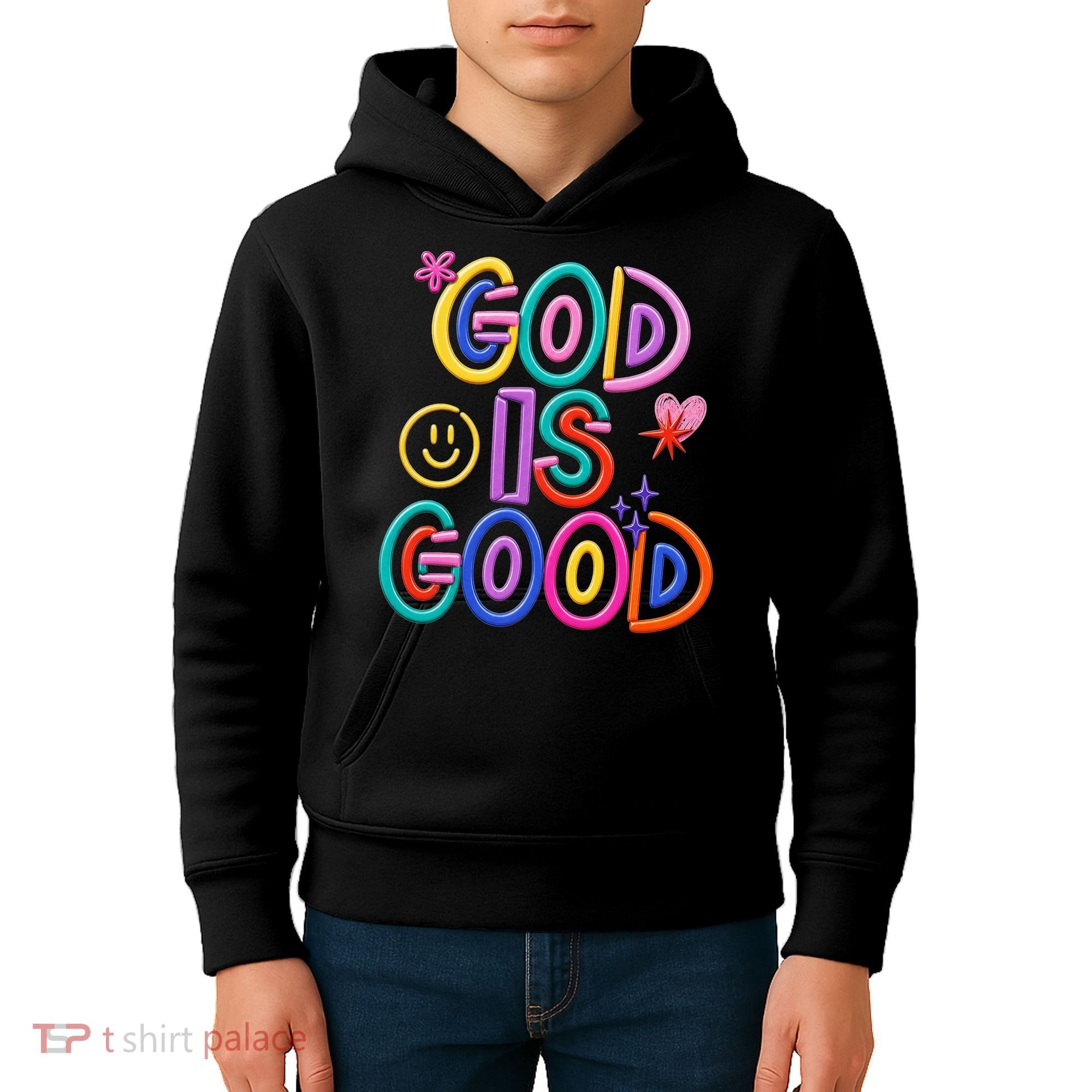 God Is Good Christian Religious Kids Hoodie