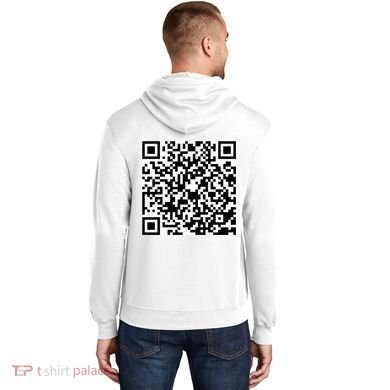 God Is Greater QR Code Hoodie back