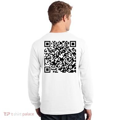 God Is Greater QR Code Long Sleeve Shirt back