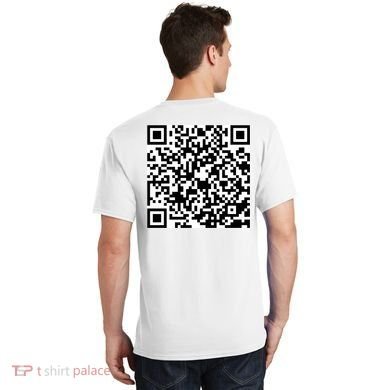 God Is Greater QR Code T-Shirt back