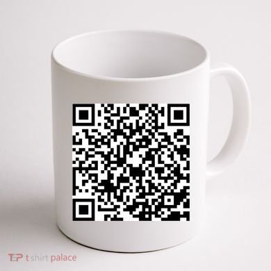 God Is Greater QR Code Coffee Mug back