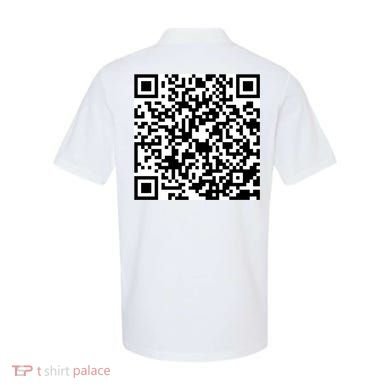 God Is Greater QR Code Polo back