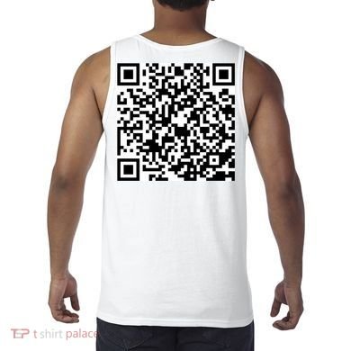God Is Greater QR Code Tank Top back