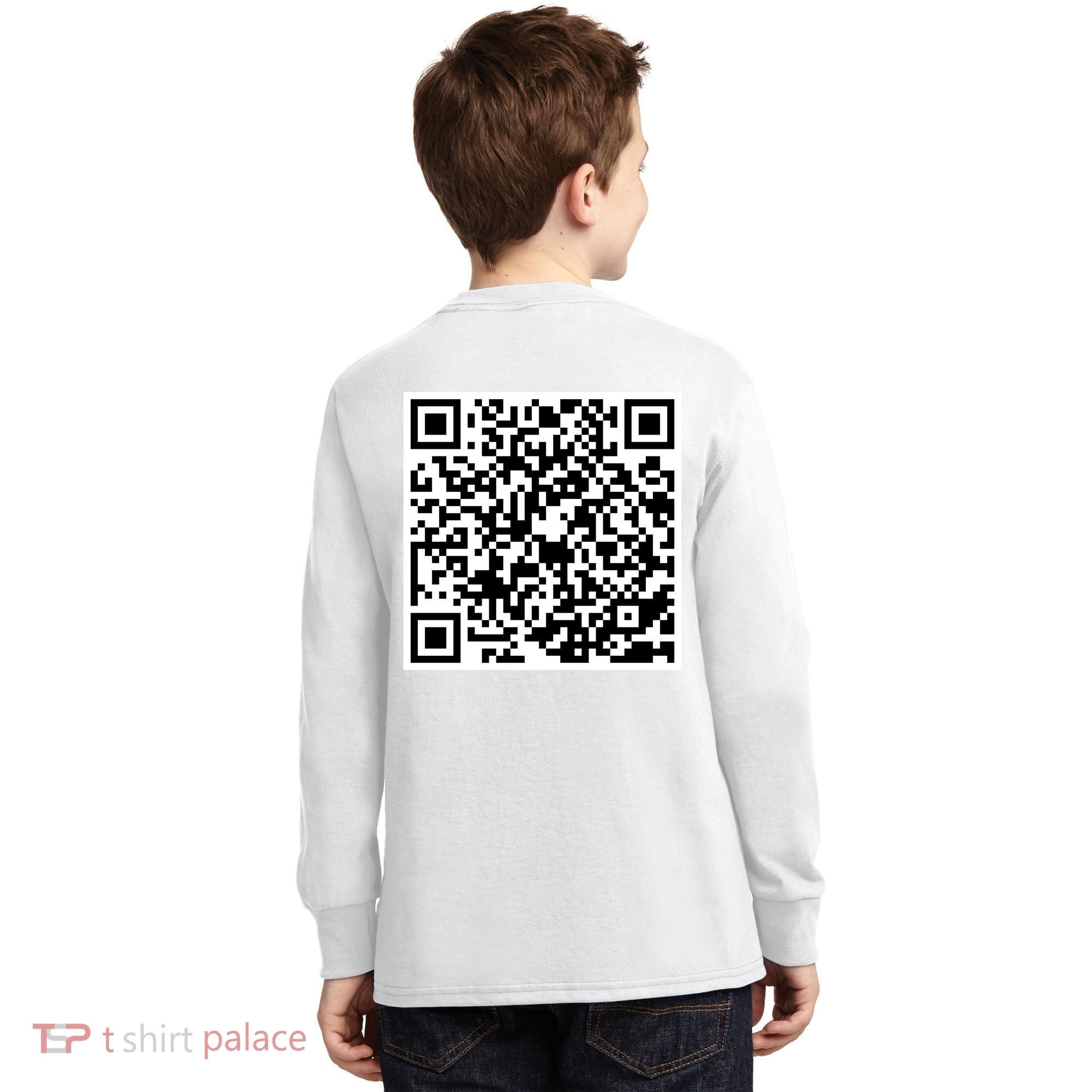 God Is Greater QR Code Kids Long Sleeve Shirt