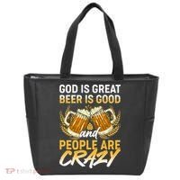 God Is Great Beer Is Good And People Are Crazy Tote Bag thumb 0