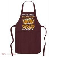 God Is Great Beer Is Good And People Are Crazy Apron thumb 0