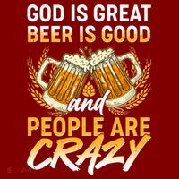 God Is Great Beer Is Good And People Are Crazy Mousepad thumb 1