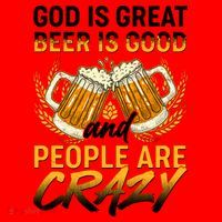God Is Great Beer Is Good And People Are Crazy Santa Hat thumb 1