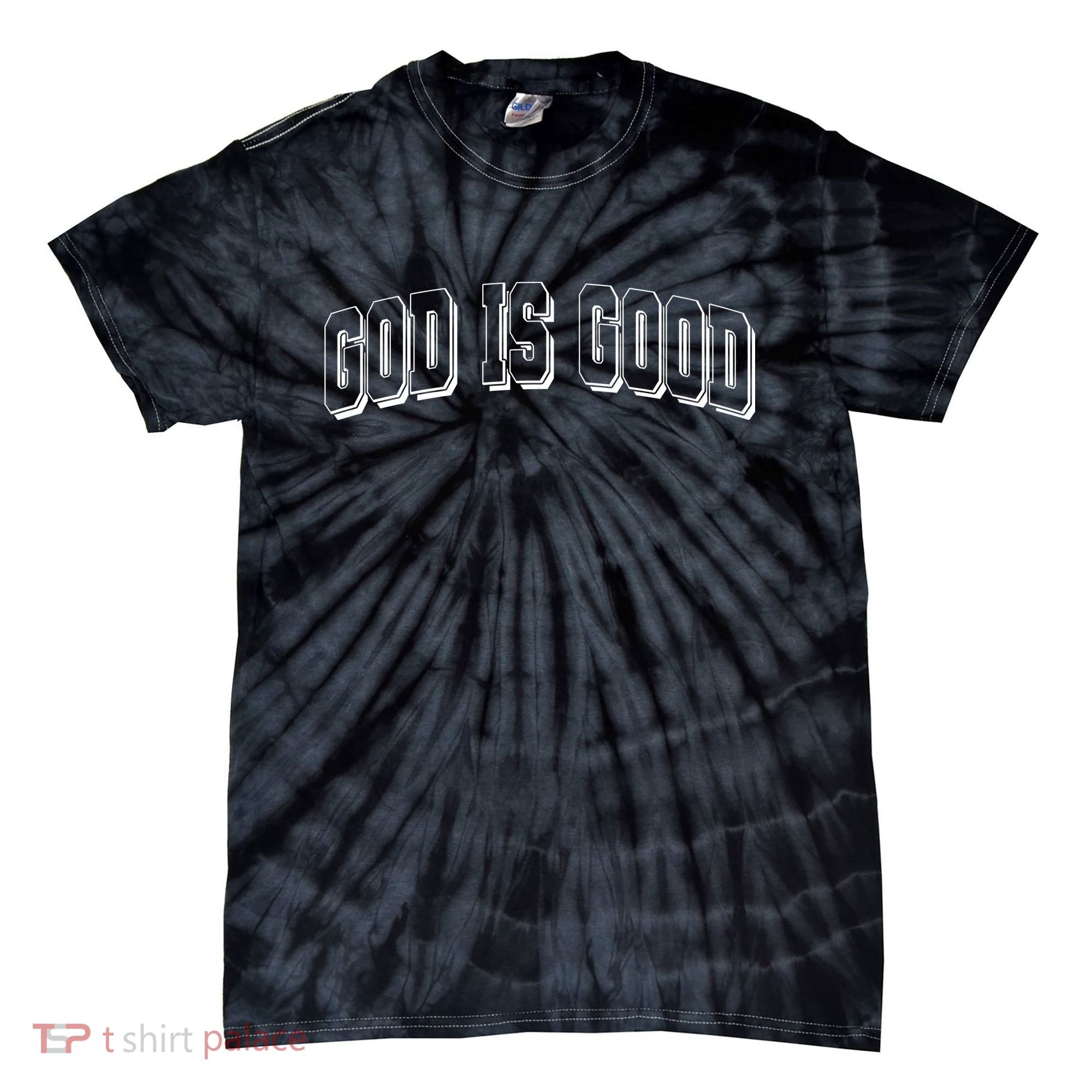 God Is Good Sports University Style Logo Tie-Dye T-Shirt