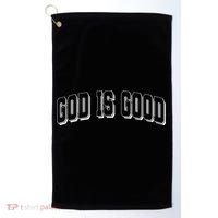God Is Good Sports University Style Logo Golf Towel thumb 0