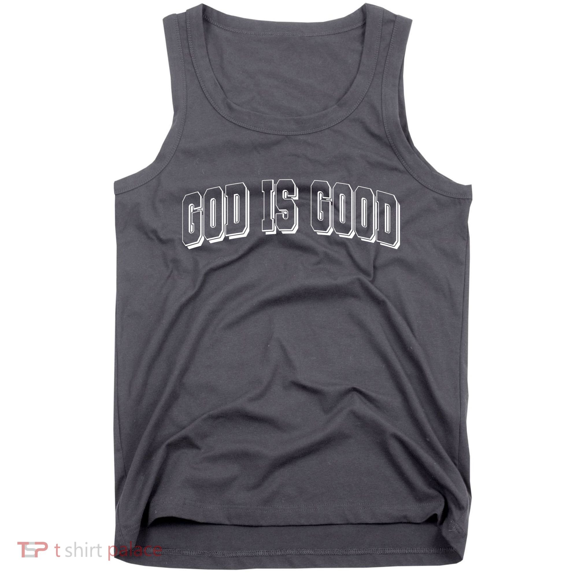 God Is Good Sports University Style Logo Tank Top