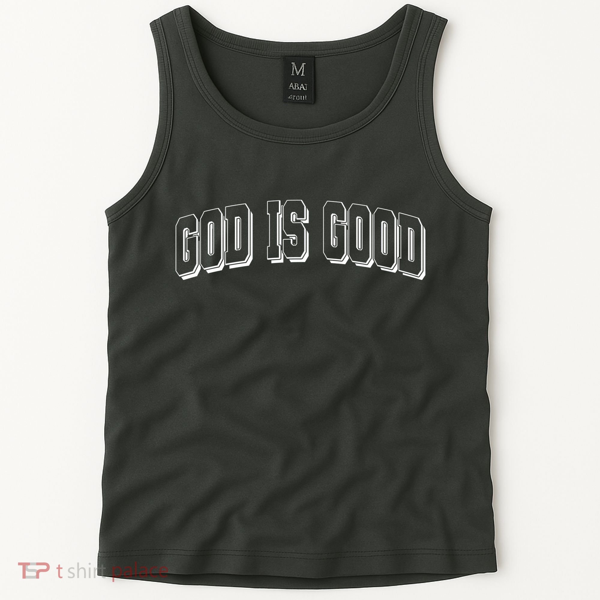 God Is Good Sports University Style Logo Tank Top