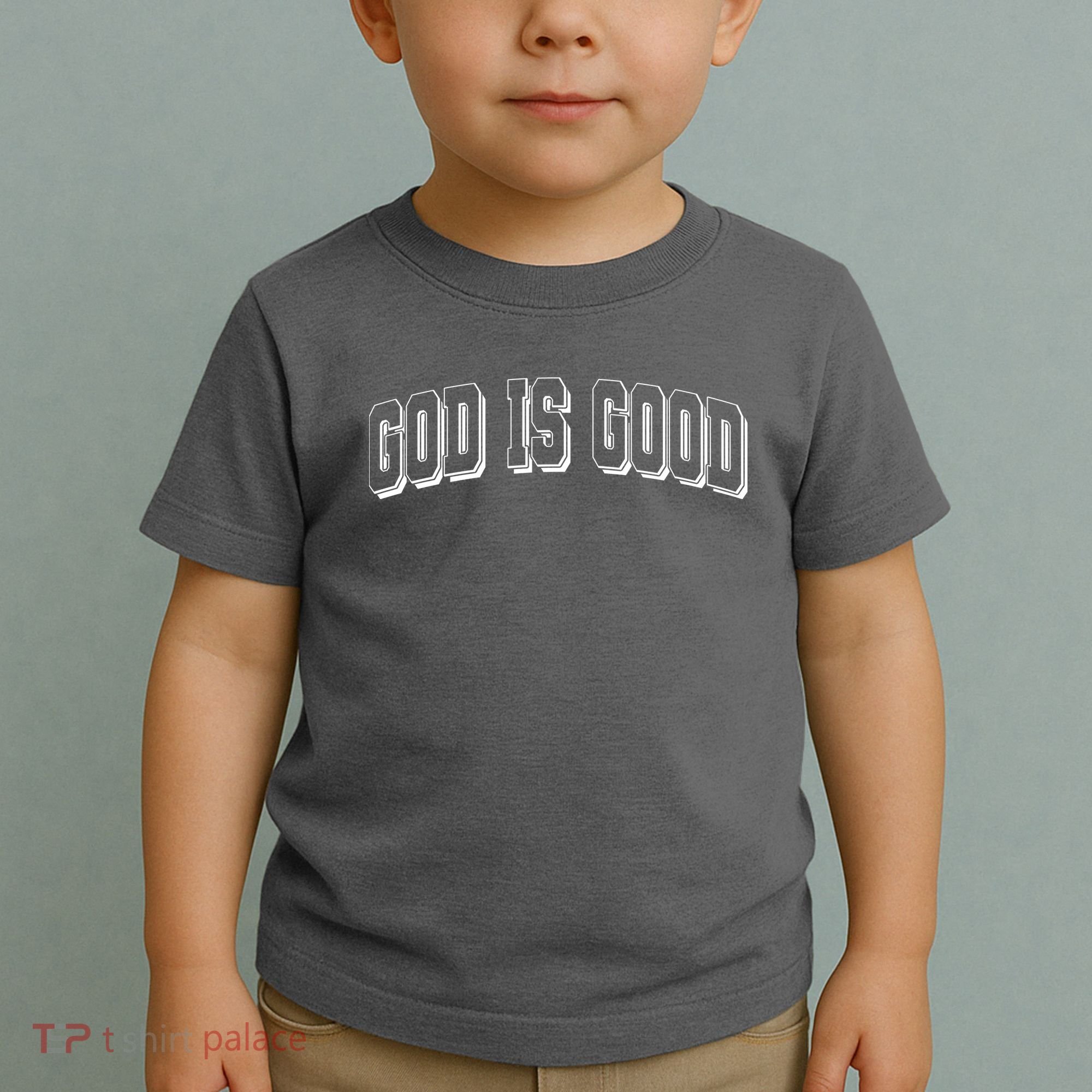 God Is Good Sports University Style Logo Toddler T-Shirt