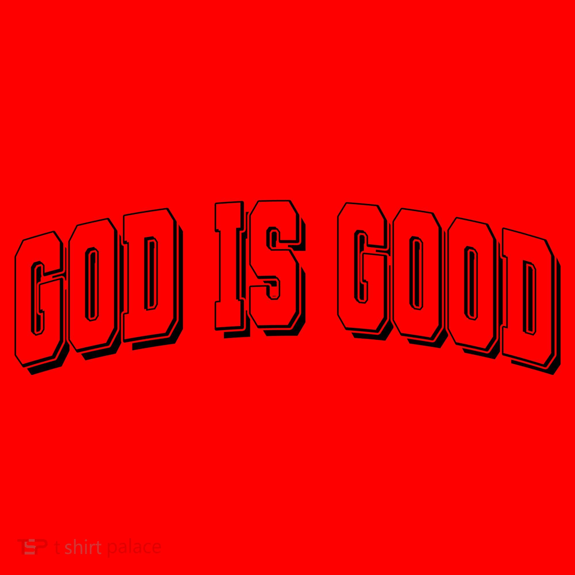 God Is Good Sports University Style Logo Santa Hat