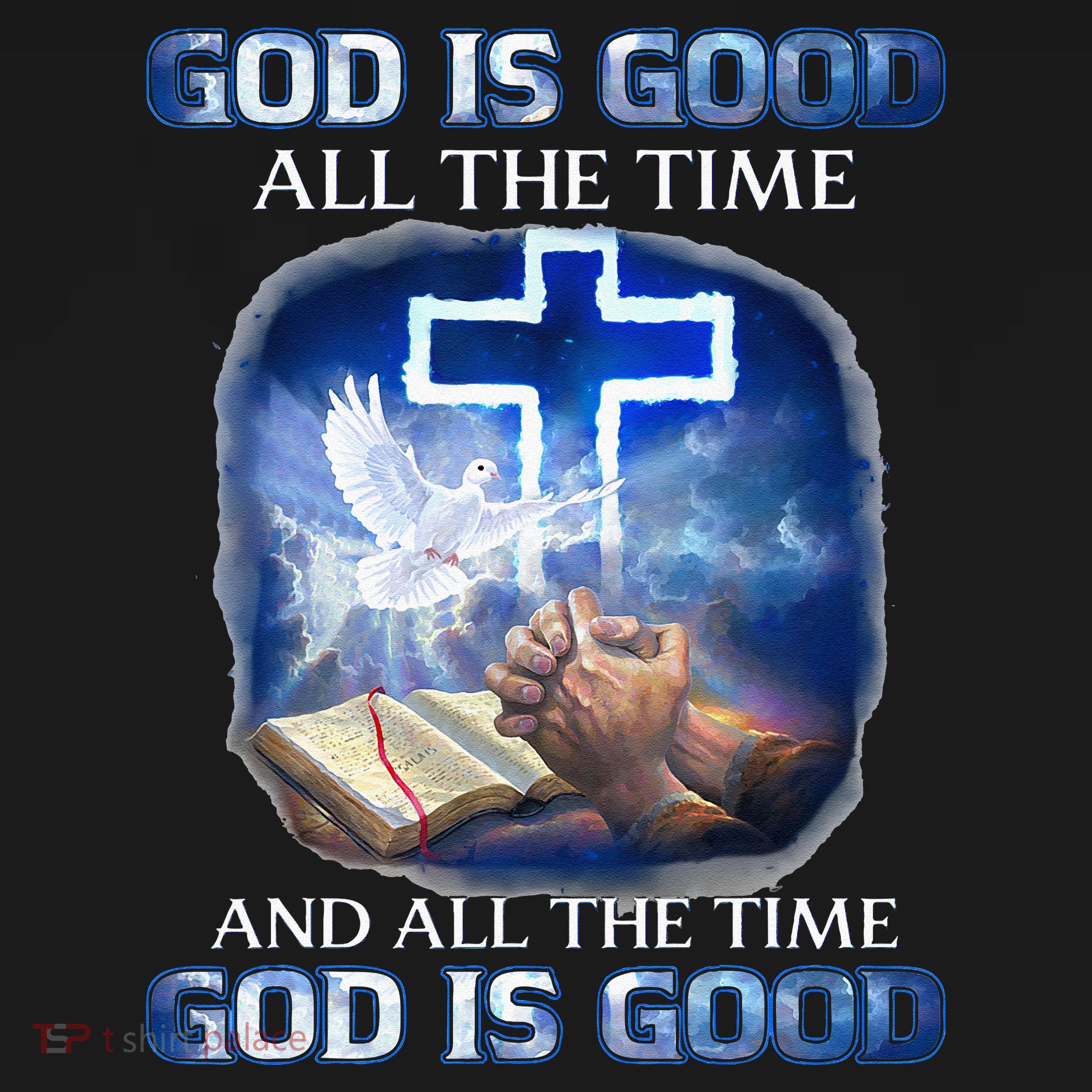 God Is Good All The Time Christian Cross Jesus Quote Women's Tank Top