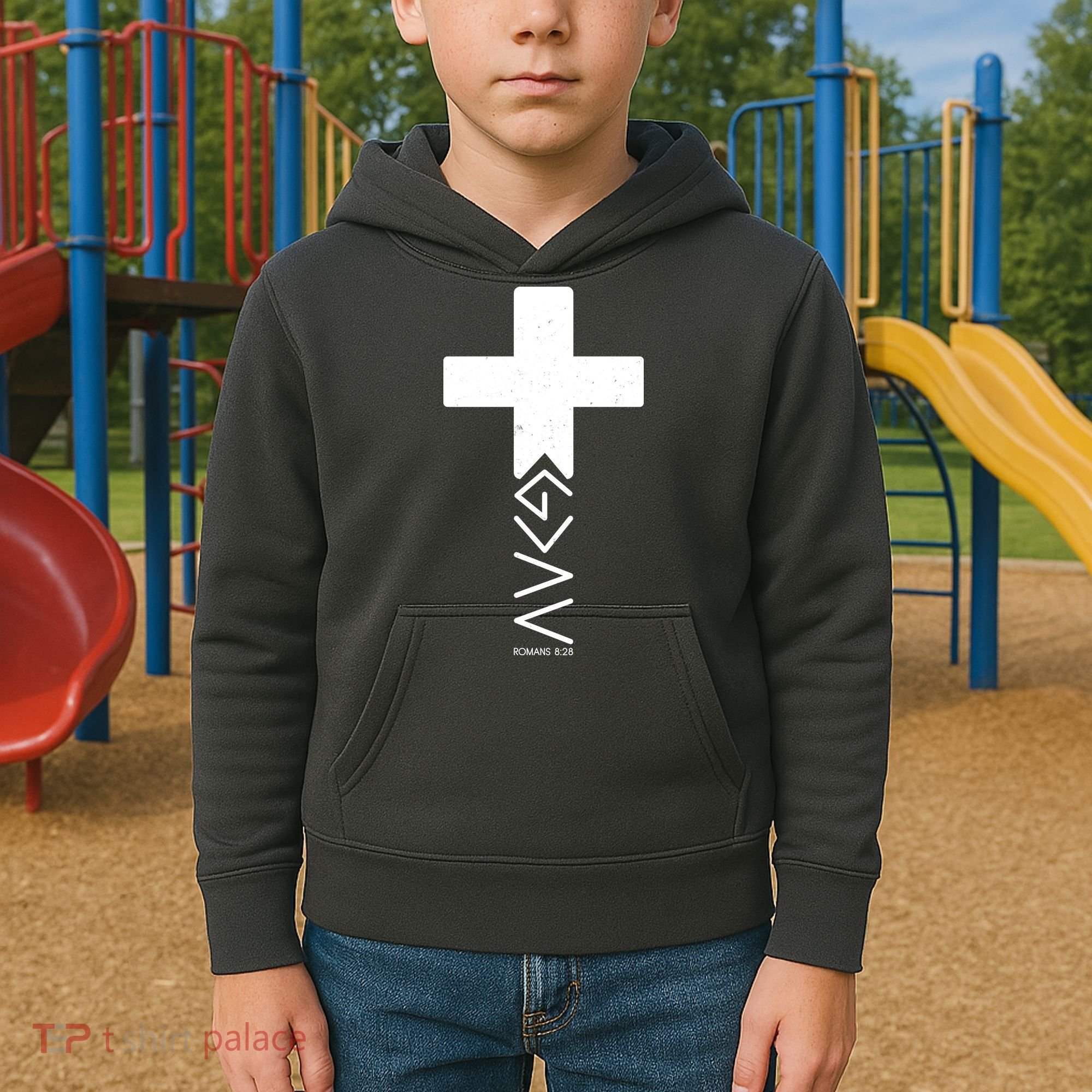 God Is Greater Than Highs And Lows Romans 8 28 Kids Hoodie