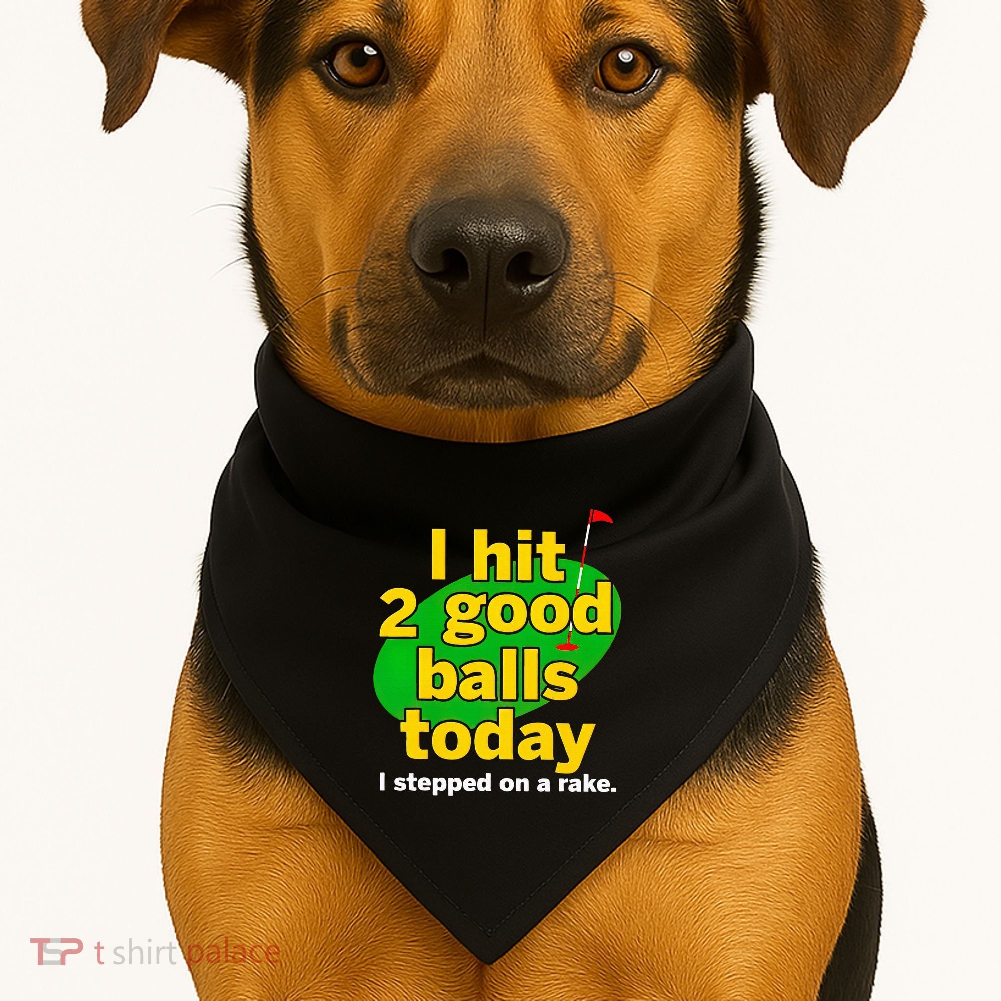 Golf I Hit 2 Good Balls Today I Stepped On A Rake USA-Made Doggie Bandana