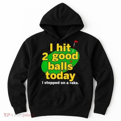Golf I Hit 2 Good Balls Today I Stepped On A Rake Hoodie
