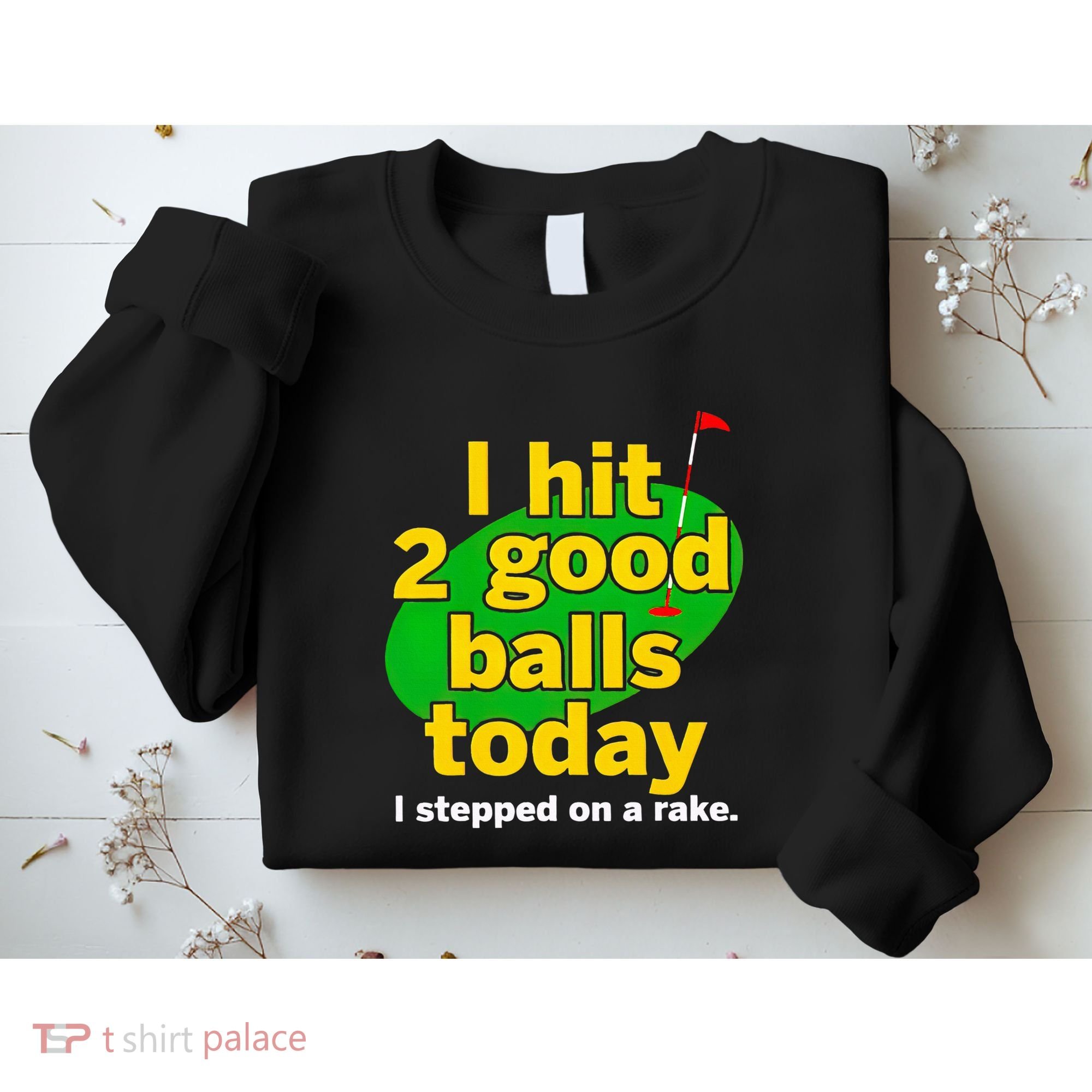 Golf I Hit 2 Good Balls Today I Stepped On A Rake Sweatshirt