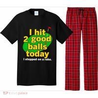 Golf I Hit 2 Good Balls Today I Stepped On A Rake Pajama Set thumb 0