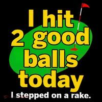 Golf I Hit 2 Good Balls Today I Stepped On A Rake Women's Hoodie thumb 2