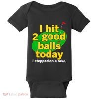 Golf I Hit 2 Good Balls Today I Stepped On A Rake Baby Bodysuit thumb 0
