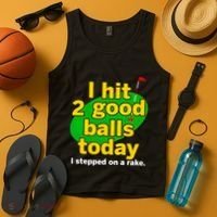 Golf I Hit 2 Good Balls Today I Stepped On A Rake Tank Top thumb 4