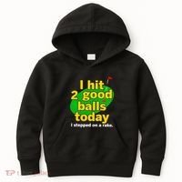 Golf I Hit 2 Good Balls Today I Stepped On A Rake Kids Hoodie thumb 0