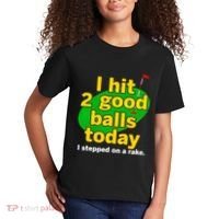 Golf I Hit 2 Good Balls Today I Stepped On A Rake Kids T-Shirt thumb 2