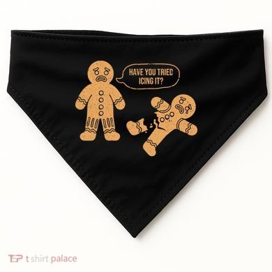 Gingerbread I Have You Tried Icing It USA-Made Doggie Bandana