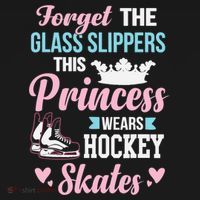 Girls Ice Hockey TShirt This Princess Wears Hockey Skates T-Shirt thumb 7