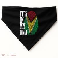 Guyana It's In My DNA Pride Guyanese Flag Roots USA-Made Doggie Bandana thumb 0