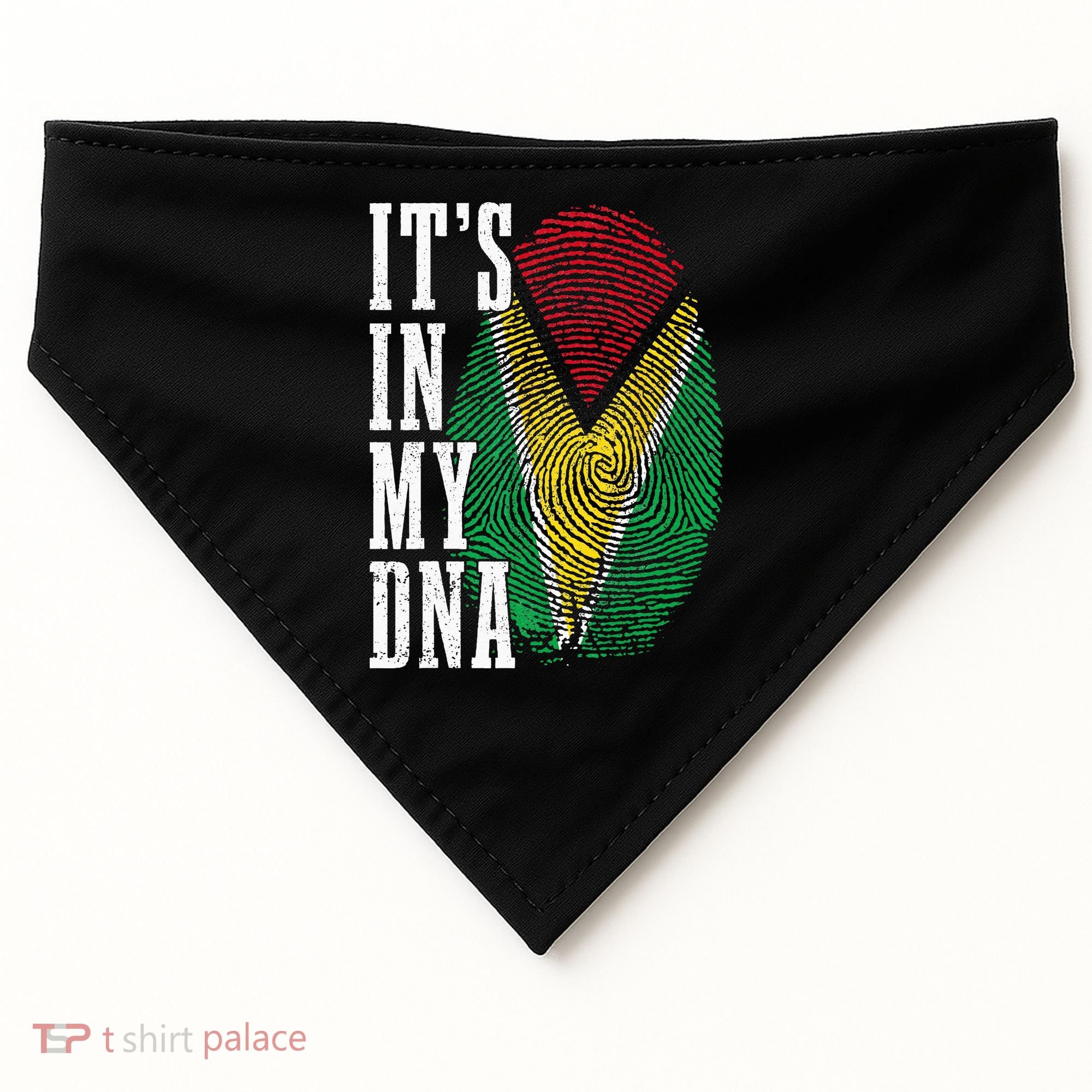 Guyana It's In My DNA Pride Guyanese Flag Roots USA-Made Doggie Bandana