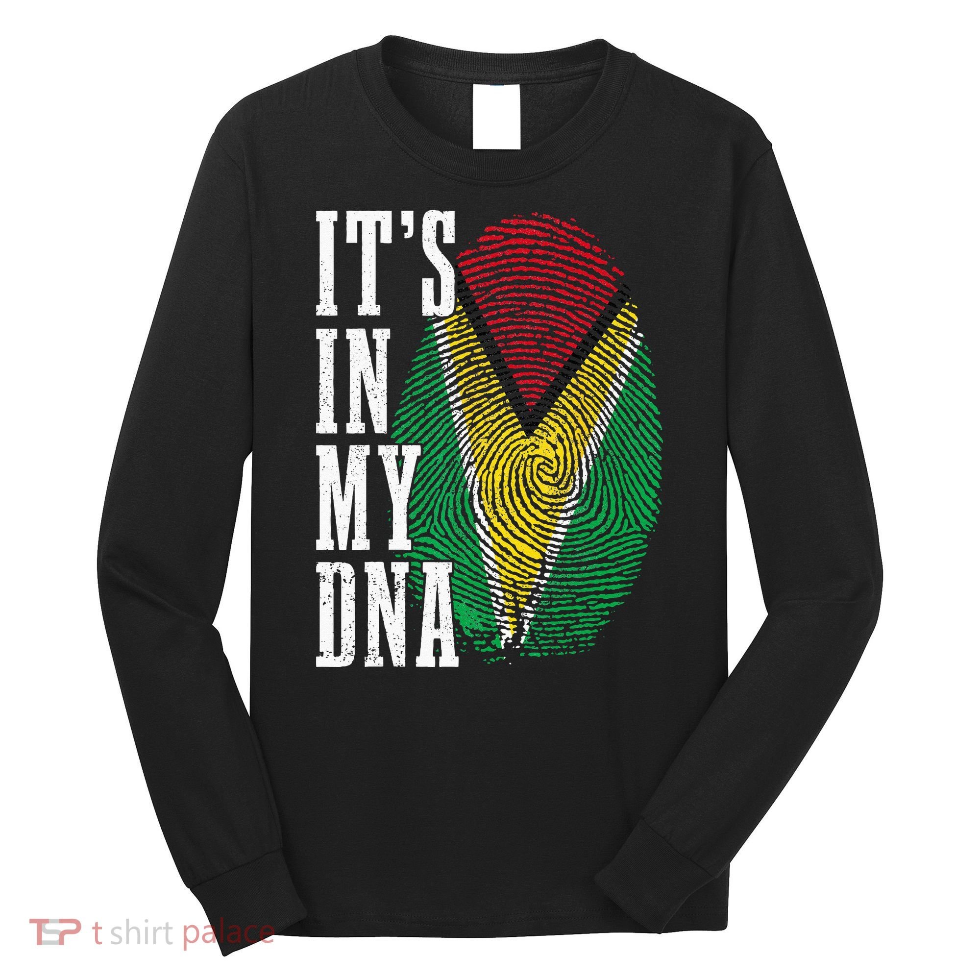 Guyana It's In My DNA Pride Guyanese Flag Roots Long Sleeve Shirt