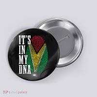 Guyana It's In My DNA Pride Guyanese Flag Roots Button thumb 0