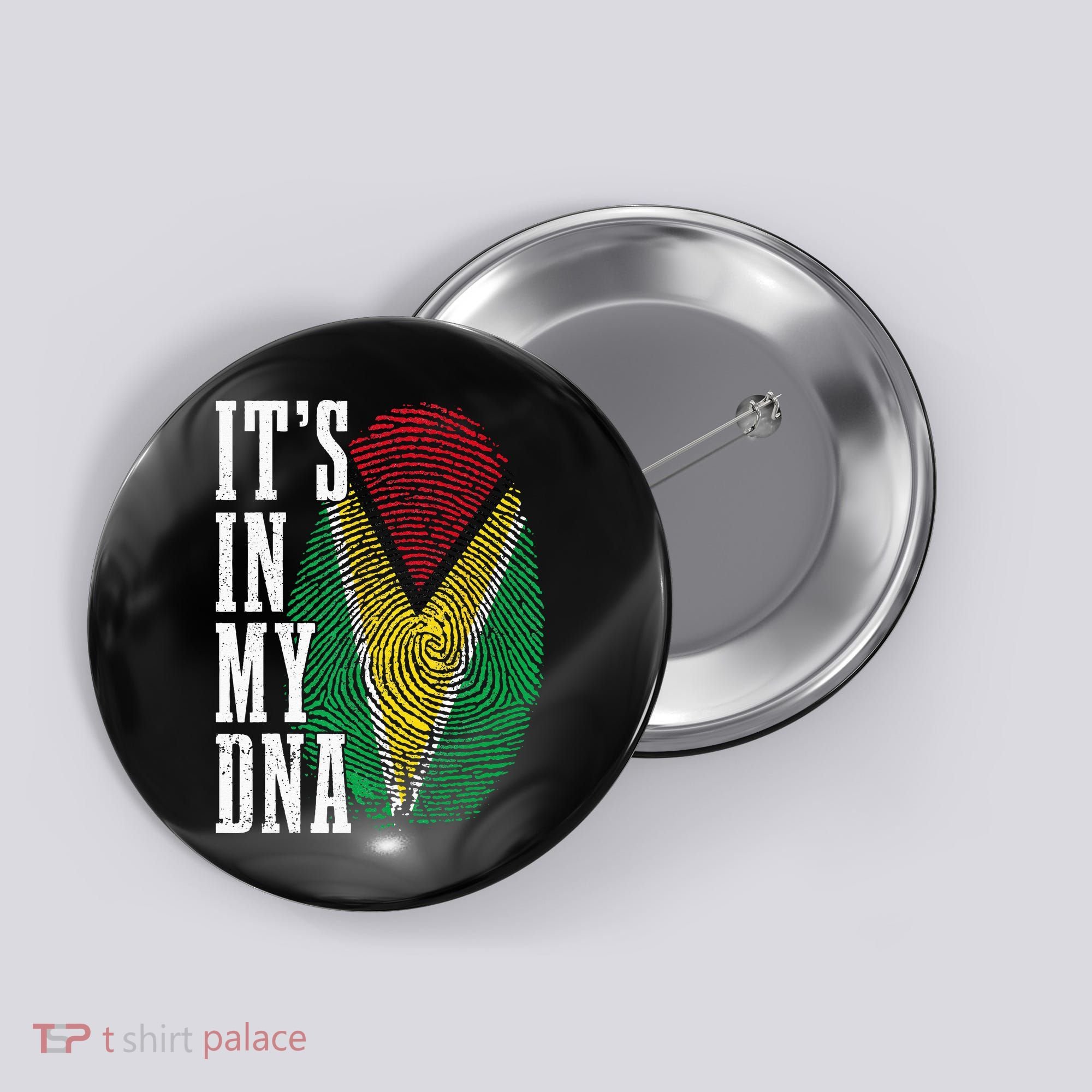 Guyana It's In My DNA Pride Guyanese Flag Roots Button