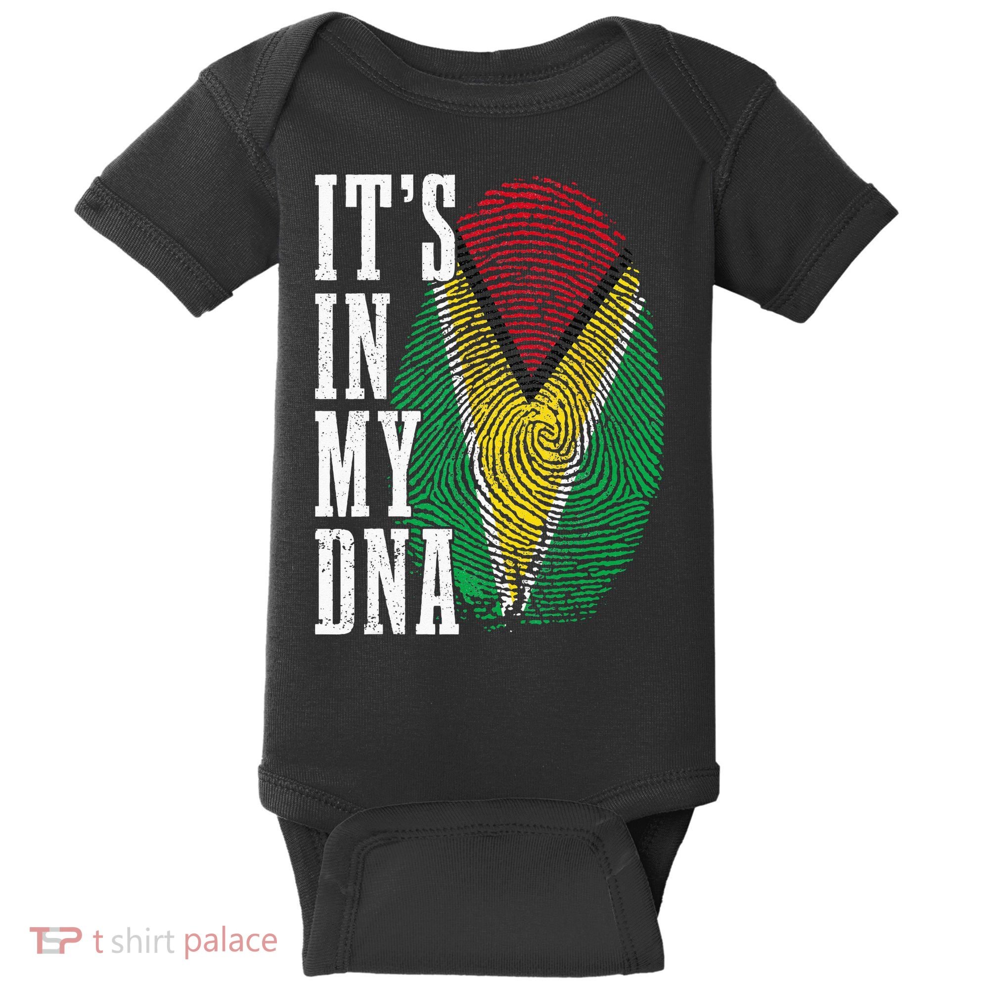 Guyana It's In My DNA Pride Guyanese Flag Roots Baby Bodysuit