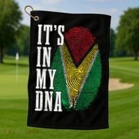 Guyana It's In My DNA Pride Guyanese Flag Roots Golf Towel thumb 1