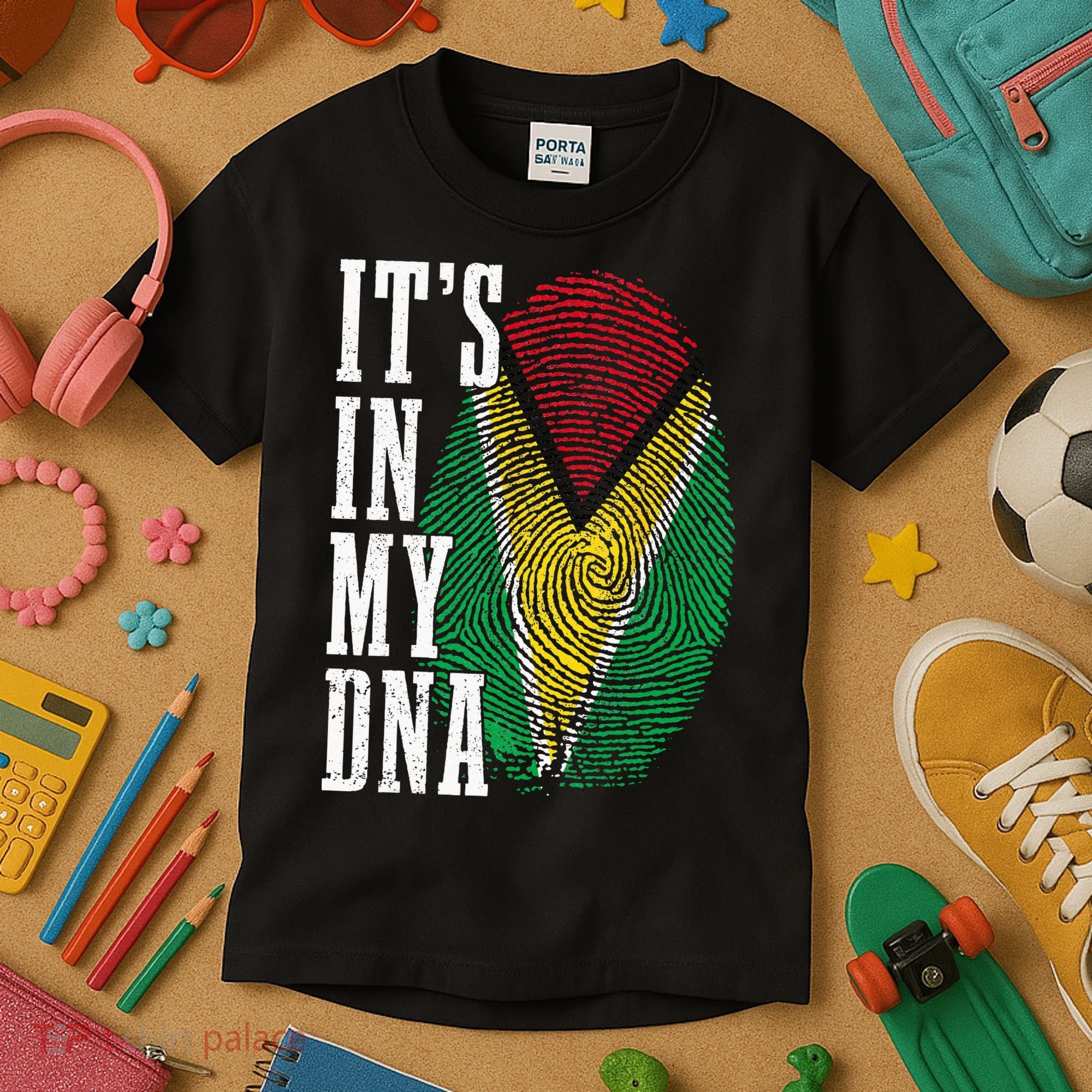 Guyana It's In My DNA Pride Guyanese Flag Roots Kids T-Shirt