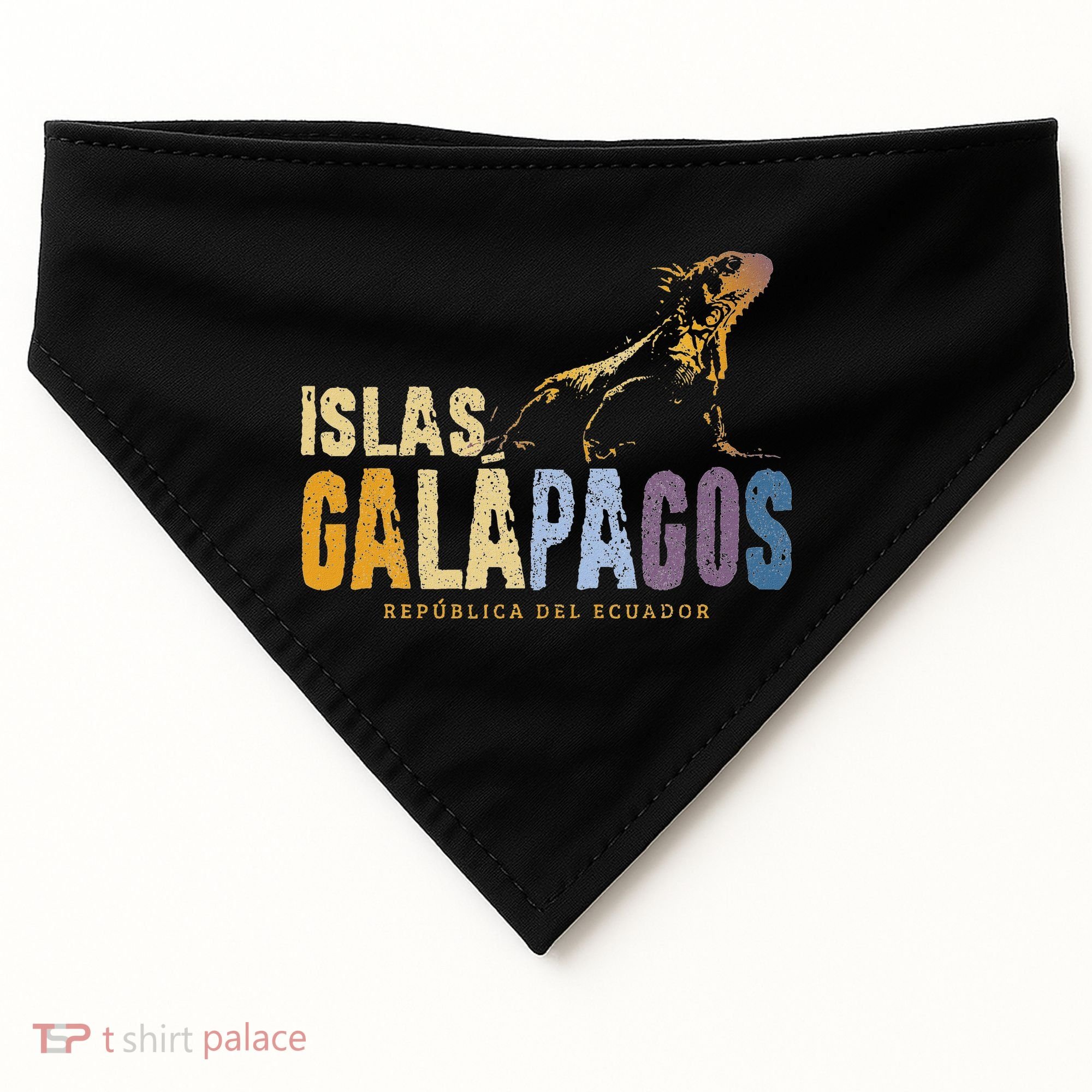 Galapagos Islands Islas Galapagos Iguana Ecuador USA-Made Doggie Bandana