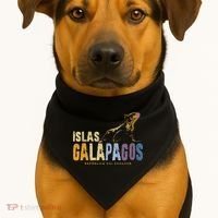 Galapagos Islands Islas Galapagos Iguana Ecuador USA-Made Doggie Bandana thumb 1
