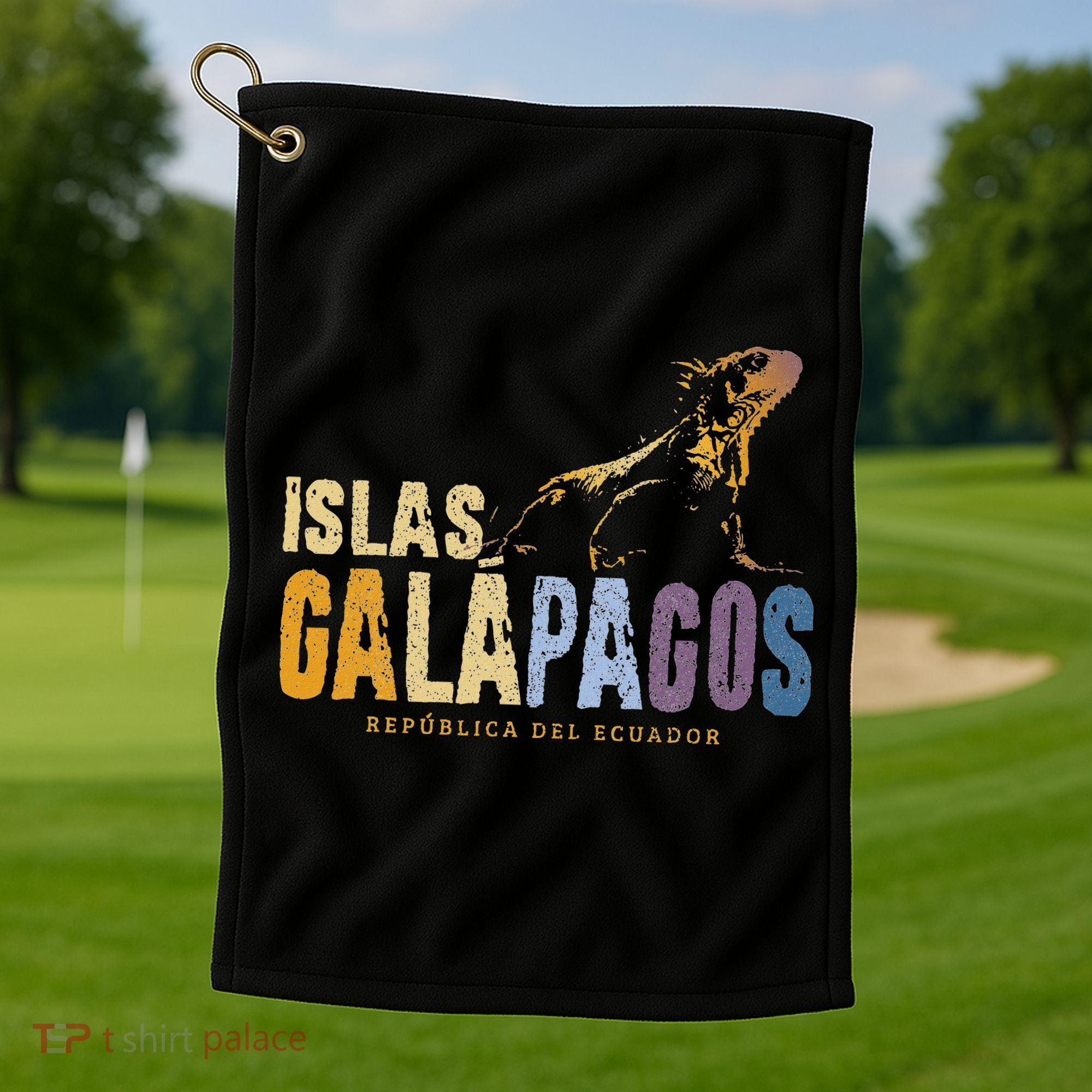 Galapagos Islands Islas Galapagos Iguana Ecuador Golf Towel