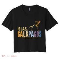 Galapagos Islands Islas Galapagos Iguana Ecuador Women's Crop Top Tee thumb 0
