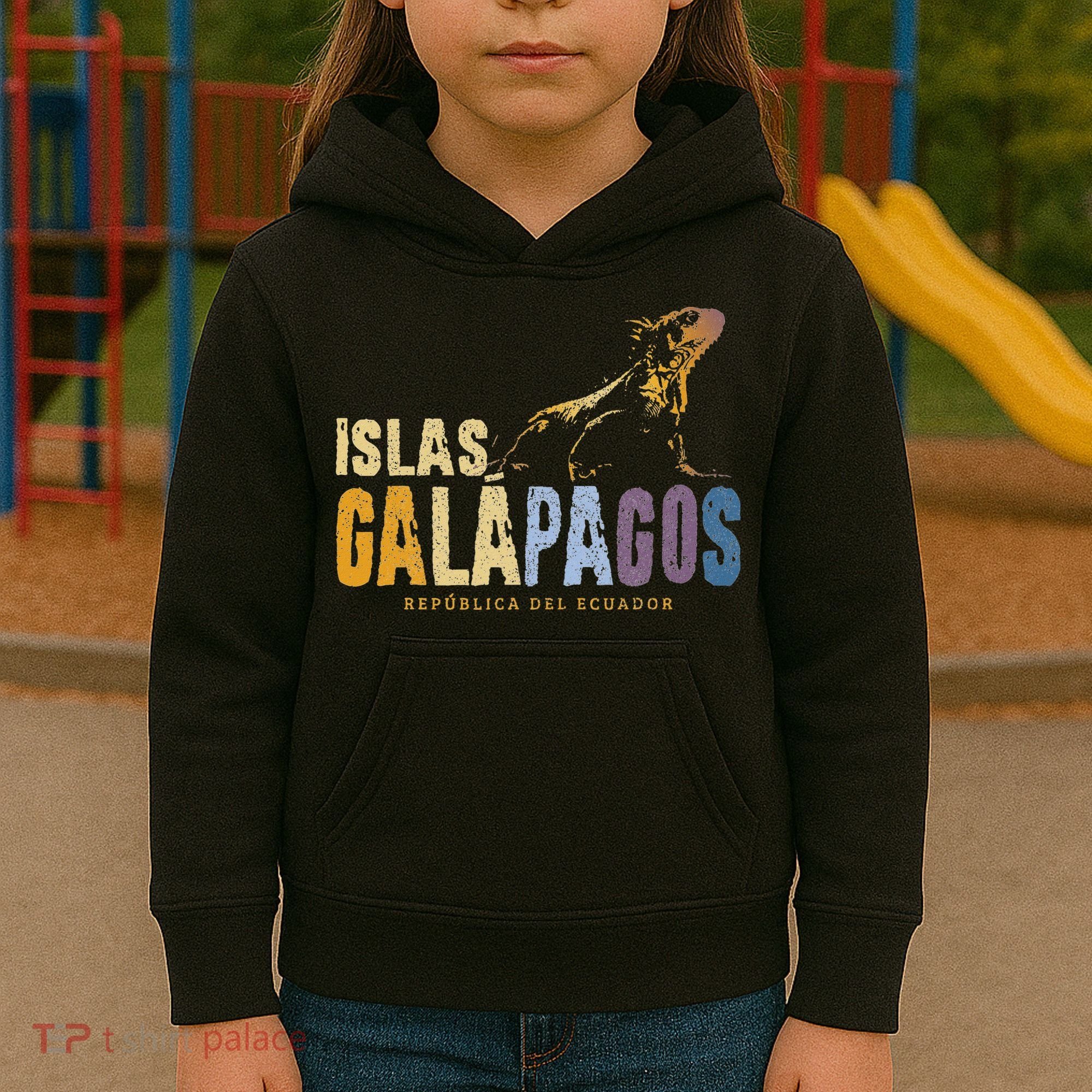 Galapagos Islands Islas Galapagos Iguana Ecuador Kids Hoodie
