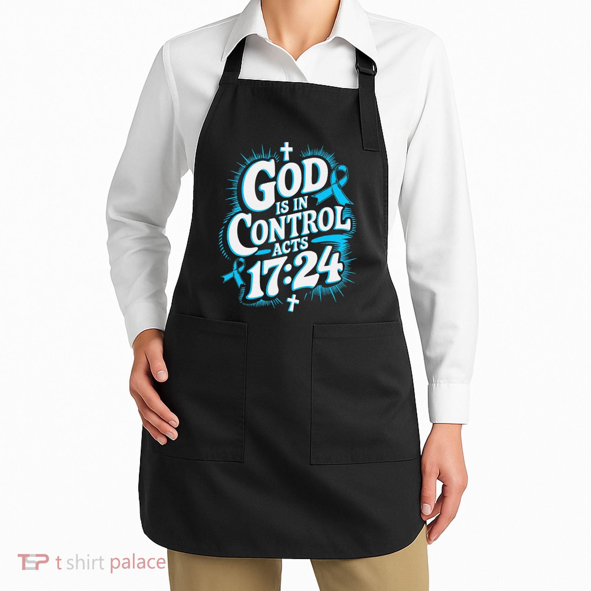God Is In Control Survivor Prostate Cancer Awareness Apron