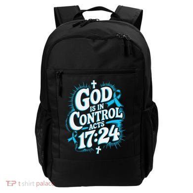 God Is In Control Survivor Prostate Cancer Awareness Backpack