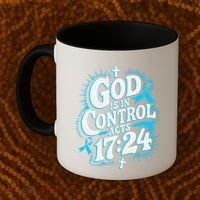 God Is In Control Survivor Prostate Cancer Awareness Coffee Mug thumb 2