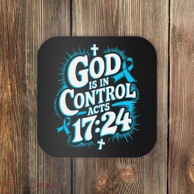 God Is In Control Survivor Prostate Cancer Awareness Coaster